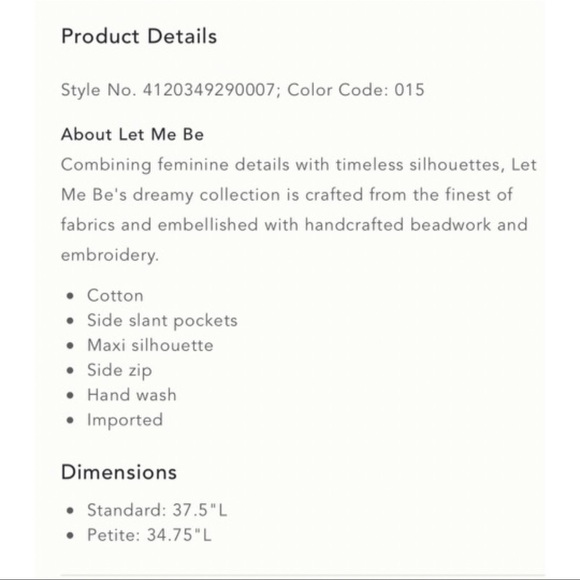 Anthropologie Letmebe Contrast Maxi Skirt NWT - Picture 6 of 8